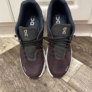 On Running Men's Dark Burgundy Athletic Shoes